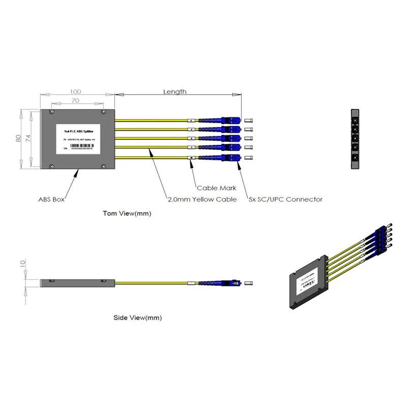 1*4 PLC Splitter kasetowy
