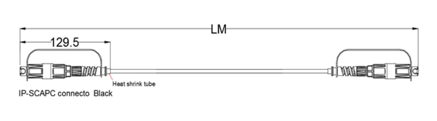φ5mm Waterproof Round Cable Mini SC~Mini SC Connector Patch Cord